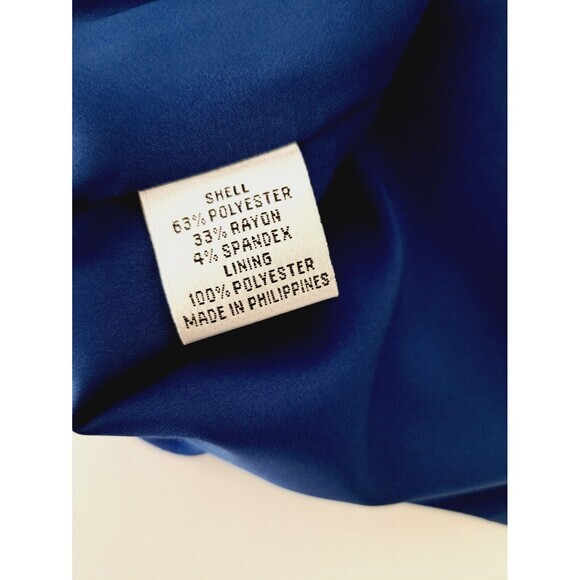 NWT!! TALBOTS Blue Sheath Cocktail Workwear DRESS Size 10‎ Faux Belt - Picture 6 of 9